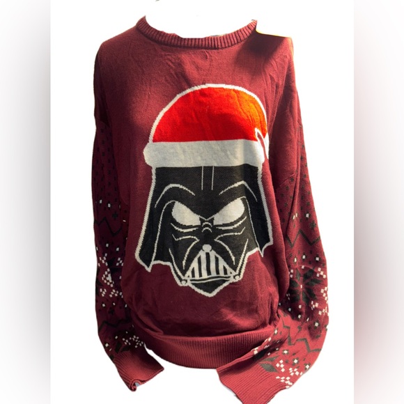 Nice Disney 100 Star Wars Darth Vader Ugly Christmas Sweater Mens New - Picture 2 of 15